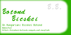 botond bicskei business card